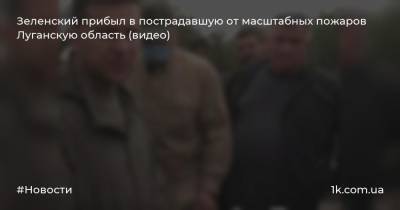 Зеленский прибыл в пострадавшую от масштабных пожаров Луганскую область (видео)