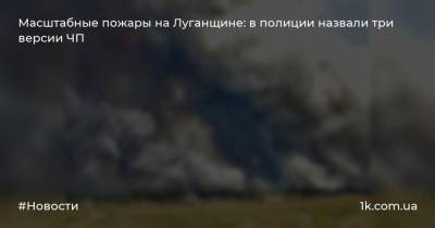 Масштабные пожары на Луганщине: в полиции назвали три версии ЧП