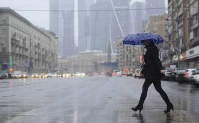Более половины месячной нормы осадков может выпасть в Москве к завтрашнему утру