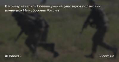 В Крыму начались боевые учения, участвуют полтысячи военных – Минобороны России