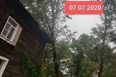 Жильцы дома в Тверской области боятся падающих на крышу деревьев