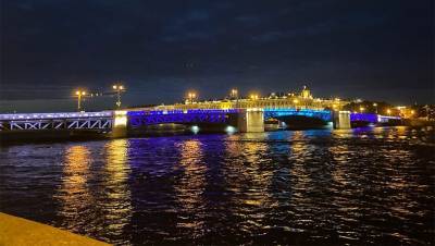 Петербург подсветят цветами "Зенита" в честь победы в чемпионате