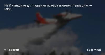 На Луганщине для тушения пожара применят авиацию, — МВД