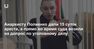Анархисту Полиенко дали 15 суток ареста, а прямо во время суда возили на допрос по уголовному делу