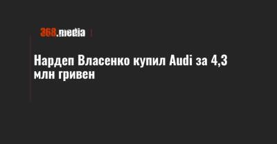 Нардеп Власенко купил Audi за 4,3 млн гривен
