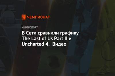 В Сети сравнили графику The Last of Us Part II и Uncharted 4. Видео