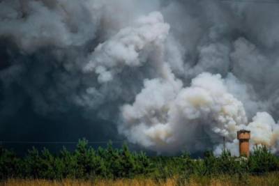 В Луганской области с беспилотник сняли масштабы лесного пожара