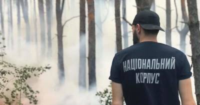 Полиция не пустила добровольцев Нацкорпуса в охваченное огнем село в Луганской области (16 фото)