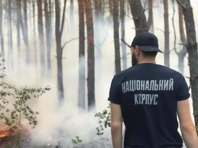 В "Нацкорпусе" заявили, что полиция не пустила добровольцев в охваченное огнем село Луганской области
