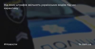Від яких штрафів звільнять українських водіїв під час карантину