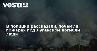 В полиции рассказали, почему в пожарах под Луганском погибли люди