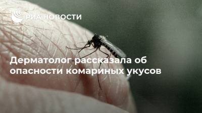 Дерматолог рассказала об опасности комариных укусов