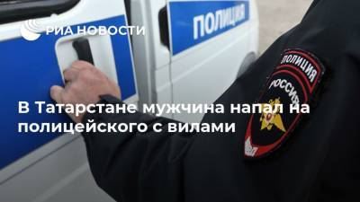 В Татарстане мужчина напал на полицейского с вилами