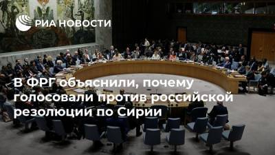 В ФРГ объяснили, почему голосовали против российской резолюции по Сирии