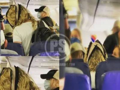 Девушка в самолете использовала трусы в качестве защитной маски