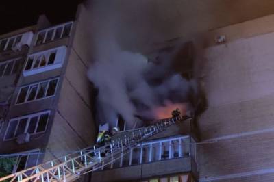 В Киеве ночью горела девятиэтажка