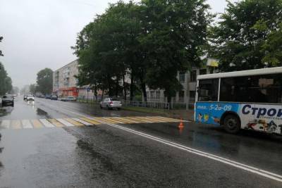 В Тверской области женщина упала в автобусе из-за пешехода на дороге