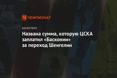 Названа сумма, которую ЦСКА заплатил «Басконии» за переход Шенгелии