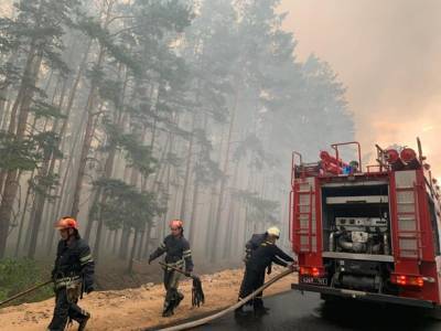 К тушению пожаров на Луганщине привлекли авиацию