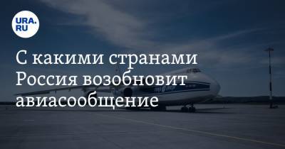 С какими странами Россия возобновит авиасообщение. СПИСОК