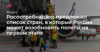 Роспотребнадзор предложил список стран, в которые Россия может возобновить полеты на первом этапе