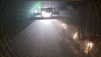 В Петербурге прорыли эскалаторный тоннель станции метро "Юго-Западная"