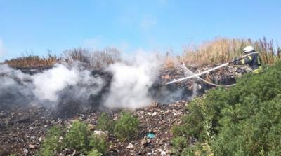 В Киевской области загорелась свалка