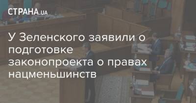 У Зеленского заявили о подготовке законопроекта о правах нацменьшинств