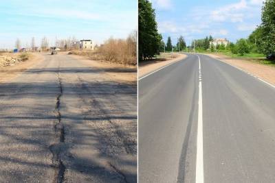 4 км дороги Псков - Большая Дуга –Строп отремонтировали в Псковском районе