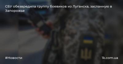 СБУ обезвредила группу боевиков из Луганска, засланную в Запорожье