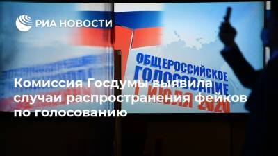 Комиссия Госдумы выявила случаи распространения фейков по голосованию