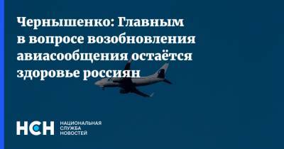 Чернышенко: Главным в вопросе возобновления авиасообщения остаётся здоровье россиян
