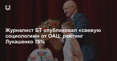 Журналист БТ опубликовал «свежую социологию» от ОАЦ: рейтинг Лукашенко 76%