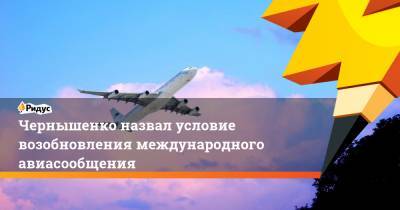 Чернышенко назвал условие возобновления международного авиасообщения