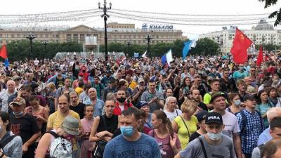 Власти Хабаровска оценили число участников митинга в поддержку Фургала в 3,5 тыс. человек