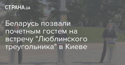 Беларусь позвали почетным гостем на встречу "Люблинского треугольника" в Киеве