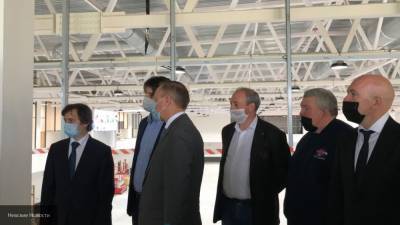 Беглов посетил строящуюся Академию хоккейного мастерства в Петербурге