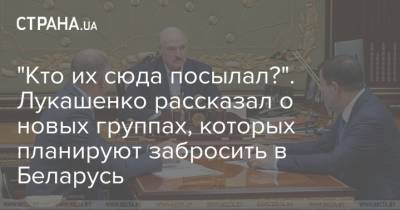 "Кто их сюда посылал?". Лукашенко рассказал о новых группах, которых планируют забросить в Беларусь