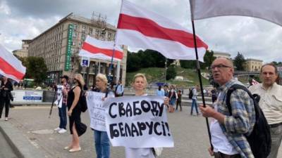 На Майдане Независимости прошла акция за честные выборы в Беларуси