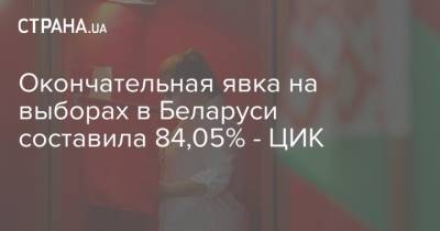 Окончательная явка на выборах в Беларуси составила 84,05% - ЦИК