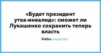 «Будет президент утка-инвалид»: сможет ли Лукашенко сохранить теперь власть