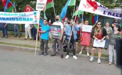 В Израиле прошла акция в поддержку ВС Азербайджана