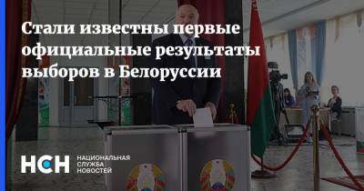 Стали известны первые официальные результаты выборов в Белоруссии