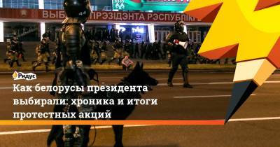 Как белорусы президента выбирали: хроника и итоги протестных акций