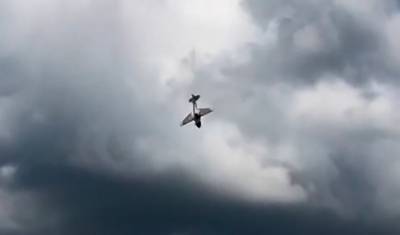 Крушение самолета в Калужской области попало на видео