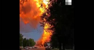 Газовая цистерна горит в Волгограде, есть пострадавшие. Видео очевидцев