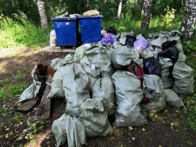 В Глазове в парке Заречном общественники собрали 116 мешков мусора