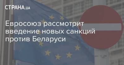 Евросоюз рассмотрит введение новых санкций против Беларуси