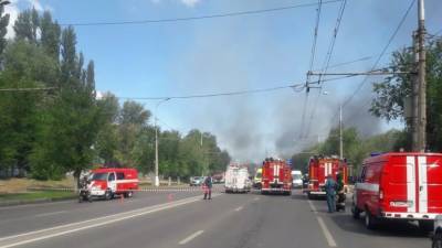 В МЧС назвали площадь пожара на автозаправке в Волгограде