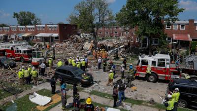 Балтимор – взрыв и обрушение домов